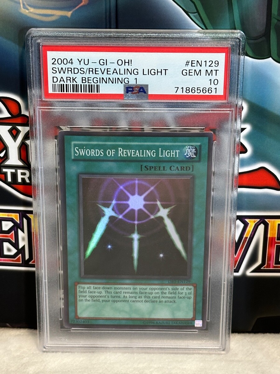 YU-GI-Oh 2004 DB1 EN129 Swords of Revealing Light - PSA 10 GEM