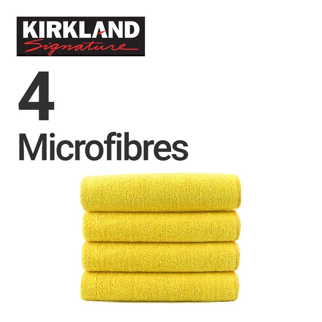 Kirkland Signature Ultra Plush Microfiber Towels, Pack of 36 Yellow