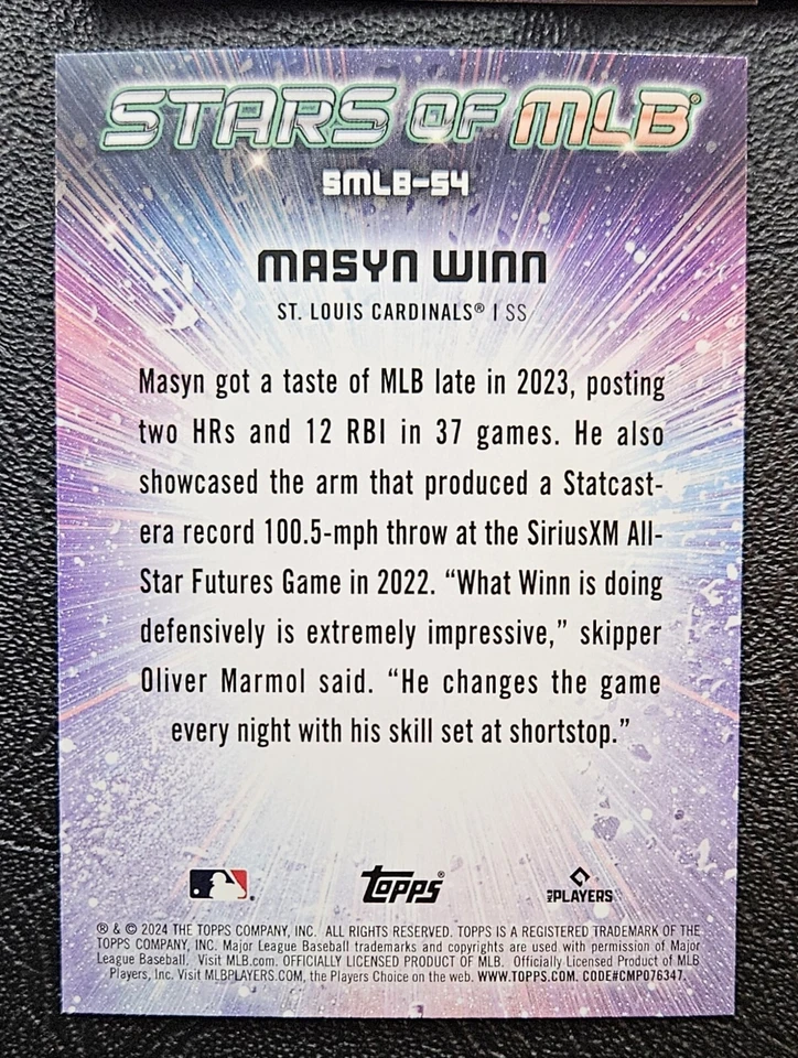 2024 Topps Series 2 Masyn Winn #SMLB-54 Rookie 11 Card Lot - Cardinals - Image 3 of 3