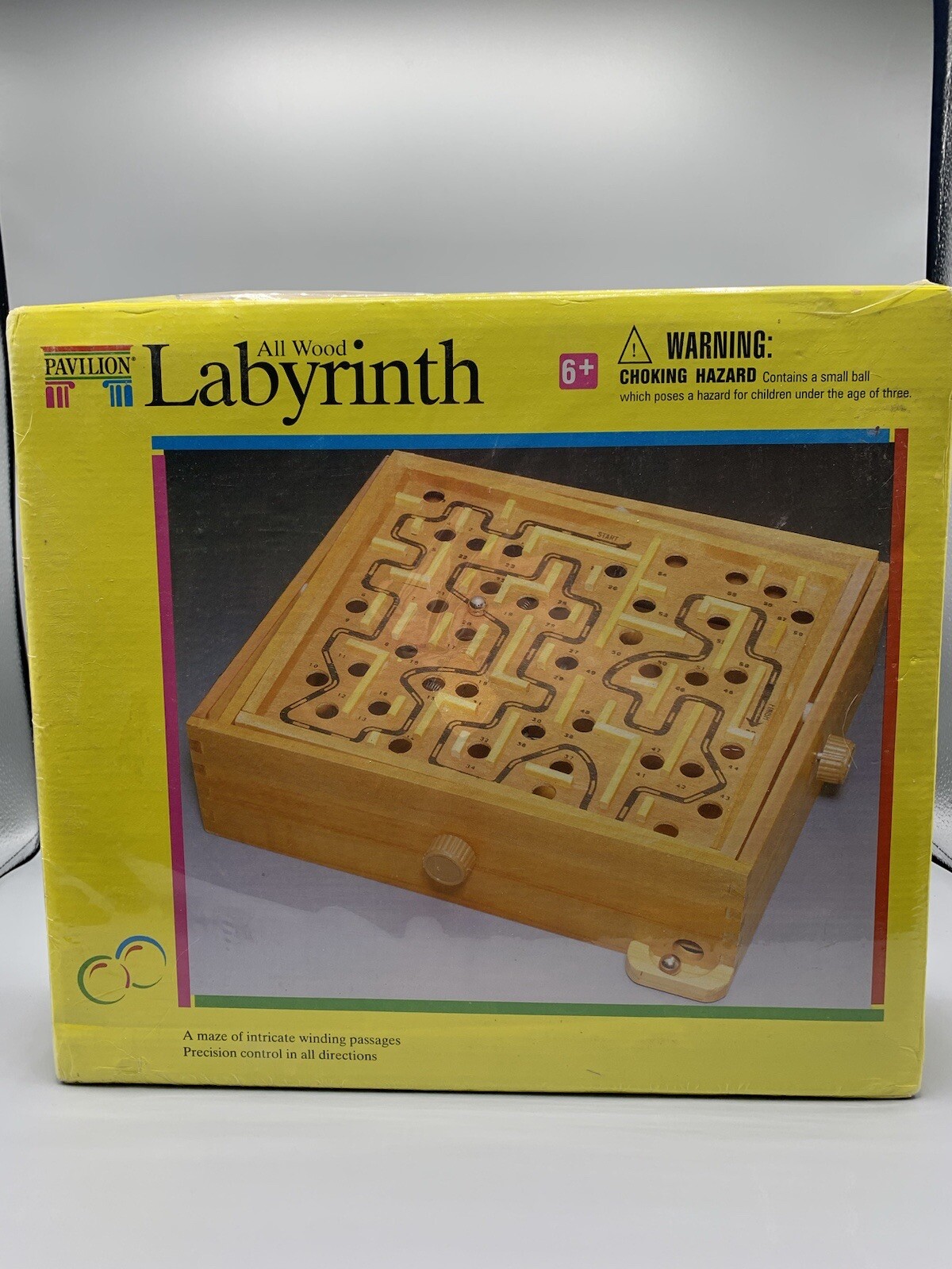 1992 Pavilion All Wood Labyrinth Puzzle Maze Game Brand New Sealed