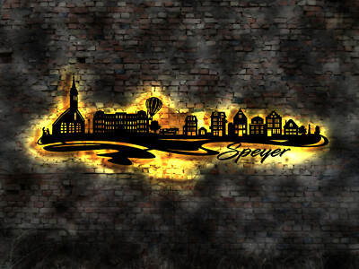 LED wall art city Speyer wall decal skyline wall sticker sticker book AK