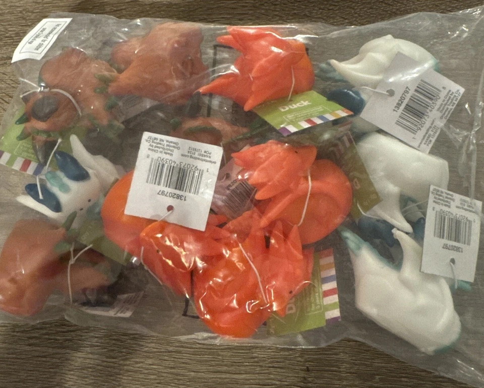 New 12 Lot RUBBER DUCKIES Dragon Show Entertainment Party Animal Ducks 2"x 2" - Image 2 of 2