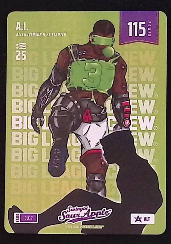 2025 Bo Jackson Battle Arena Big League Chew Green A.I. ALT BLC-7 Card