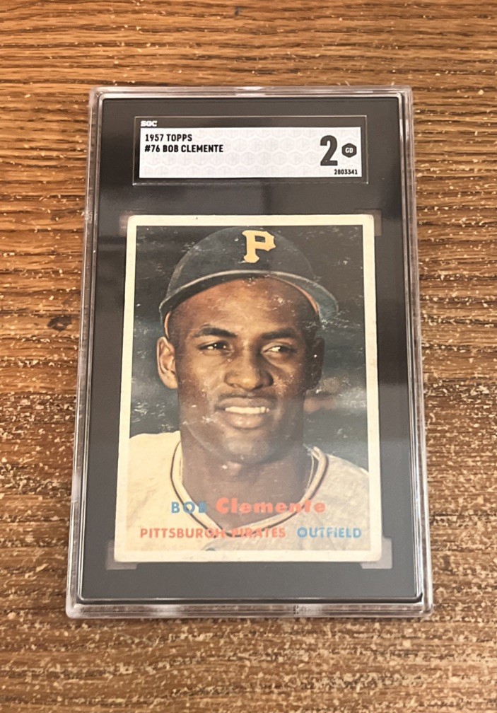 1957 TOPPS #76 BOB CLEMENTE PIRATES SGC GRADED GD 2