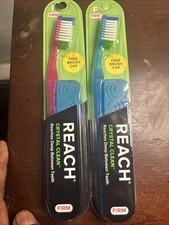 3 Reach Toothbrush Crystal Clean MEDIUM Bristles Toothbrushes FREE SHIPPING