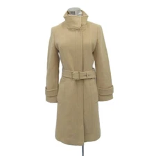 MK MICHEL KLEIN Wool Cashmere Blend Long Coat Beige 40L Used