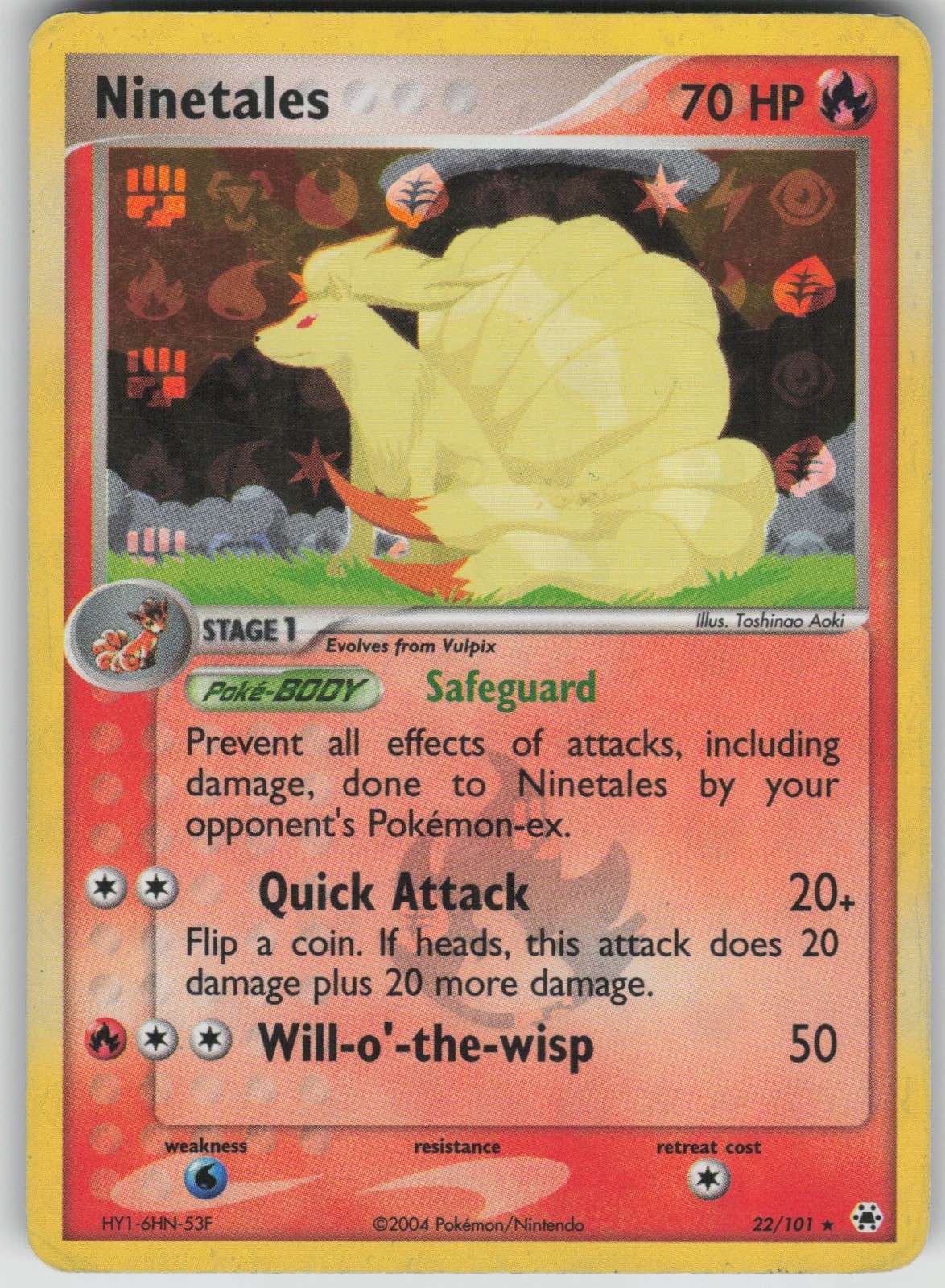Pokemon TCG Ninetales Rare Reverse Holo Hidden Legends 22/101
