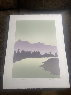 MICHEL DUMONTET Signed Limited Edition Print 29/125 LA RENCONTRE Landscape 25x20