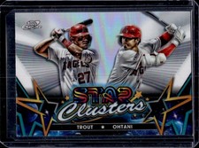 2023 Topps Cosmic Chrome Shohei Ohtani Mike Trout Stars Clusters #SC-3
