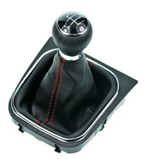Schaltsack Schaltmanschette VW Golf 5 V 6 VI GTI look Schaltknauf ROT Rahmen