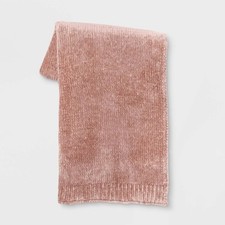 50"x60" Shiny Chenille Throw Blanket Blush