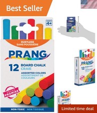 Board Chalk, Assorted Colors, 12 Count