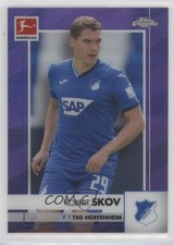2020-21 Topps Chrome Bundesliga Purple Refractor 242/299 Robert Skov #47 0q9m