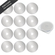 12 pcs 45mm Rotary Cutter Blades Replacement for Quilting Sewing and Crafts