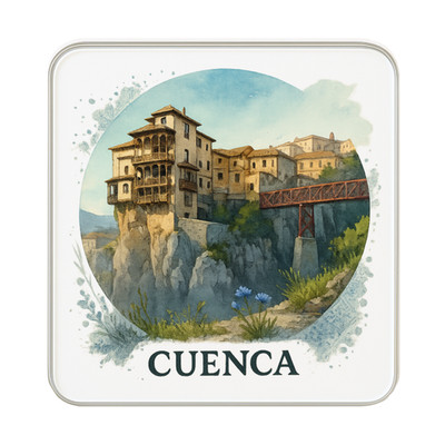 Cuenca, Spanien Kühlschrankmagnet: Niedliches handgefertigtes Reise Souvenir Geschenk