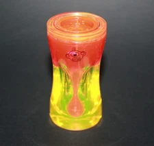 2004 Foohy Fooz Lava Lamp Pencil Sharpener Pink Yellow Unused with Card