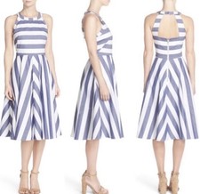 Eliza J Fit & Flare Striped dress Size 4