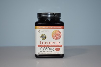 Youtheory Turmeric 2250mg 210 Capsules Curcumin 95% Supplement