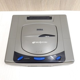 SEGA SATURN CONSOLE bundle with 2 controllers 3 games & memory Japanese Gray