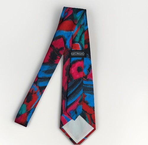 Vintage Georgio Men’s Neck Tie ‘80s ‘90s Abstract Colorful 3.6” W 58” L - Picture 4 of 5