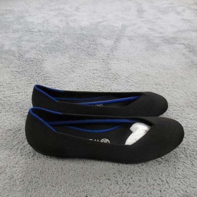 Rothy's The Flat Shoes Womens Size 9 Black Knit Ballet Flats Washable Casual