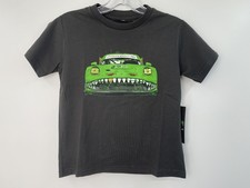 Porsche X AO Racing Kids T-Shirt Coal Size 6 Graphic Print Shor Sleeve Cotton