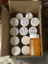 Lot Of 12 Empty Plastic Pill RX Bottles Medicine Crafting Fishing Storage Hobby