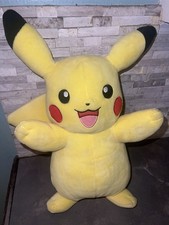 RARE Talking Pikachu Plush 14"   Works Movie Style Pok mon Toy No Longer Sold