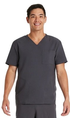 Scrubstar Core Essentials Unisex 2XL Medical Nurse Pewter Color Scrub Top