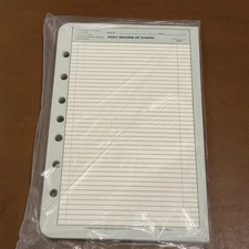 Franklin Covey Planner Daily Record Of Events Refill - Classic 50 Sheets