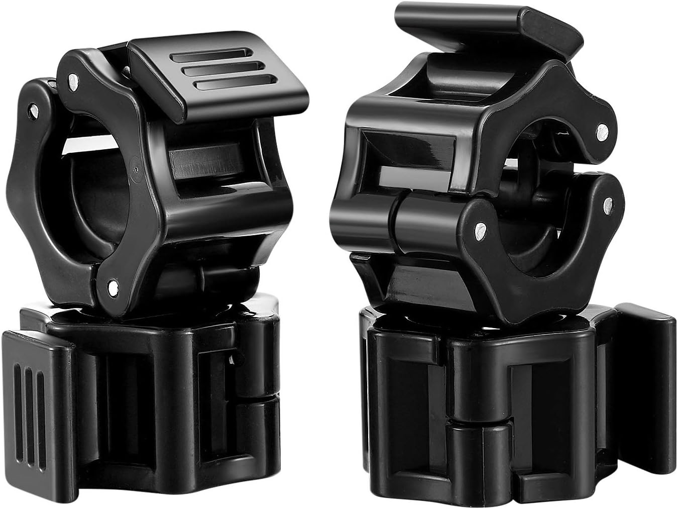 4 Pcs Barbell Clamps, 1 Inch Fast Release Barbell Collar Clips, Non-Slip Barbel