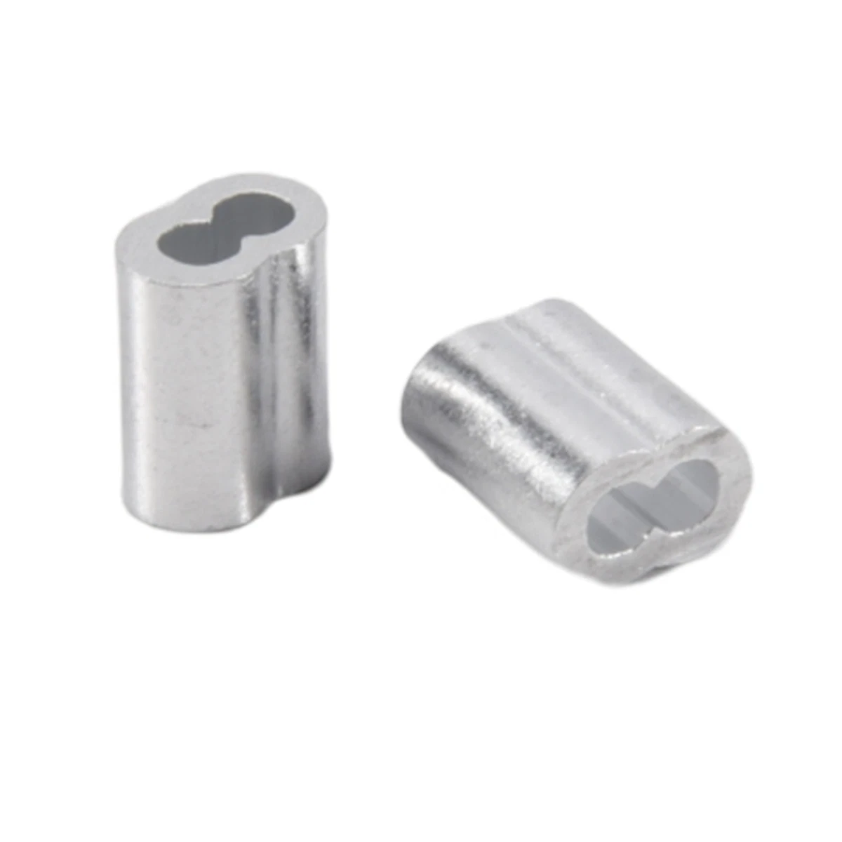 2X(120x Aluminum Crimping Loop Sleeve for 2mm Diameter Wire Rope and Cable T7A8)