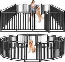 Dog Fence Outdoor for Yard Dog Playpen Indoor 40" Height 16 Panels Portable