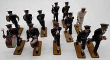 12 Figurines Starlux. Luxe Défilé Aviateurs Plastique. Années 1970 Peints main.