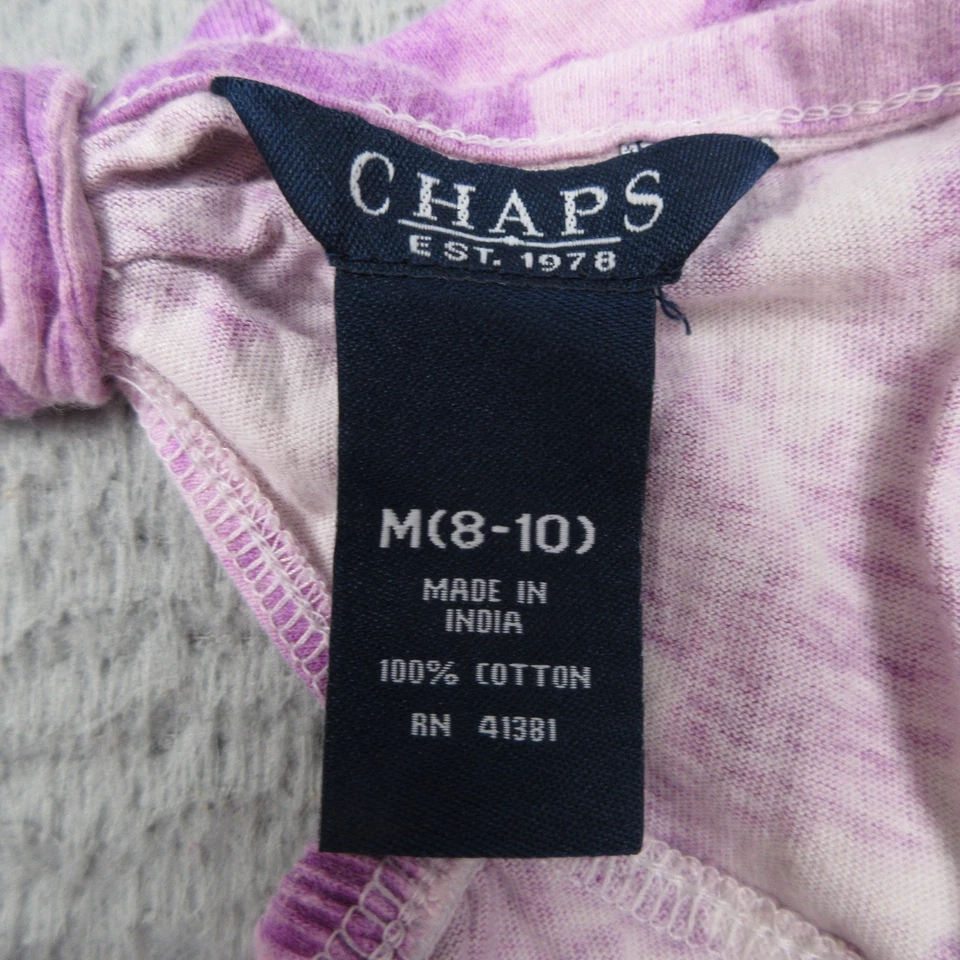 Vestido Chaps Niñas Mediano (8-10) Púrpura Maxi Floral Foto 3 de 4