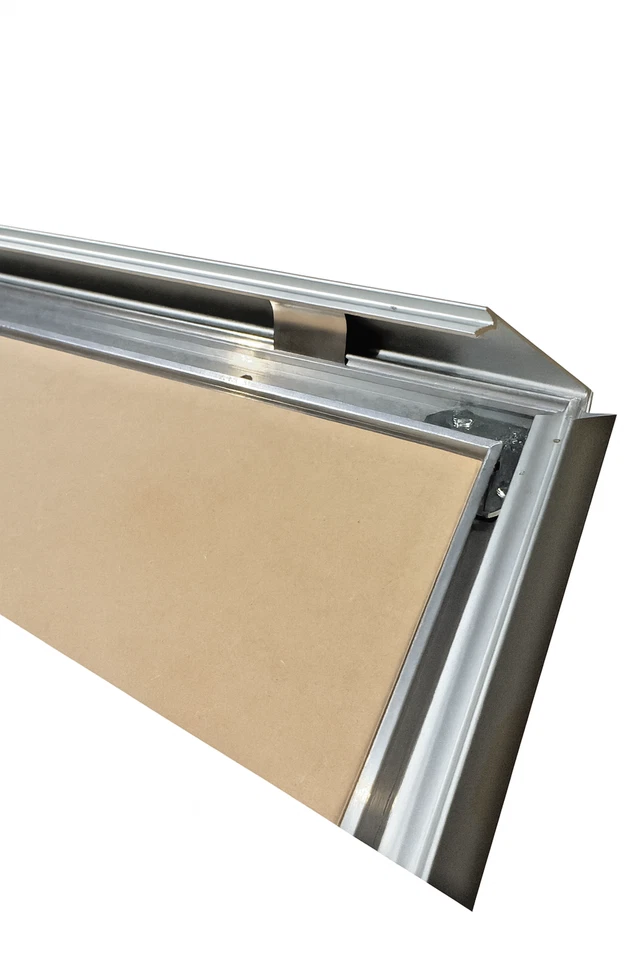 Marco de póster a presión 1,25" aluminio 22x28 pulgadas carga frontal montaje en pared plateado Foto 4 de 4