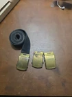 WW2 US Military Enlisted Uniform Trouser Belt w/ Solid Brass Buckle + 2 Buckles