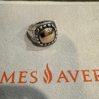Retired James Avery Gold and Silver Square Ring Size 5 Vintage~ Neat Piece!