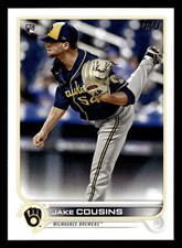 Jake Cousins 2022 Topps #20 Milwaukee Brewers ROOKIE Buy10get5FREE