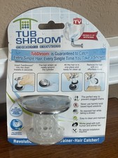NEW Tub Shroom Chrome Edition Hair Catcher TV Inspired Shower Drain Cover 1.5 In