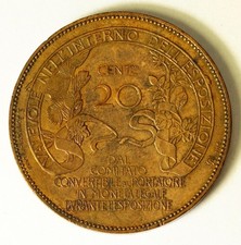 ITALY (Token) 20 Centesimi 1906 - Bronze - Expo Milano - VF - 2270