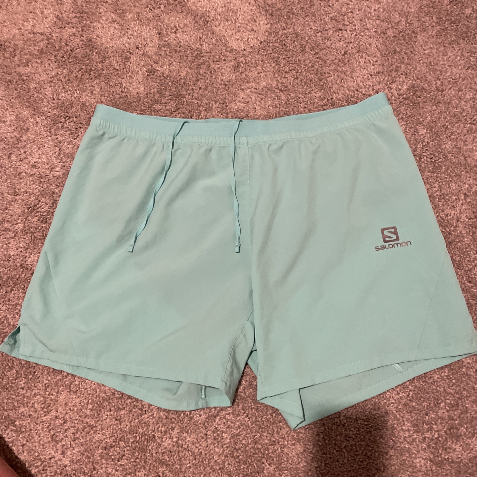 Pantaloncini sportivi donna Salomon linee blu taglia media spedizione inclusa