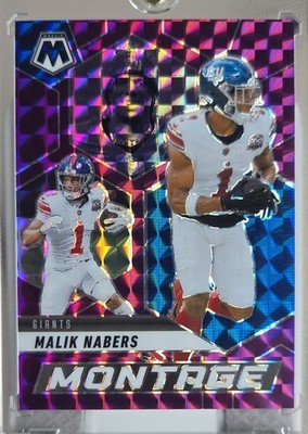 Malik Nabers Montage Purple Prizm /49 Giants SSP 🔥 Mosaic