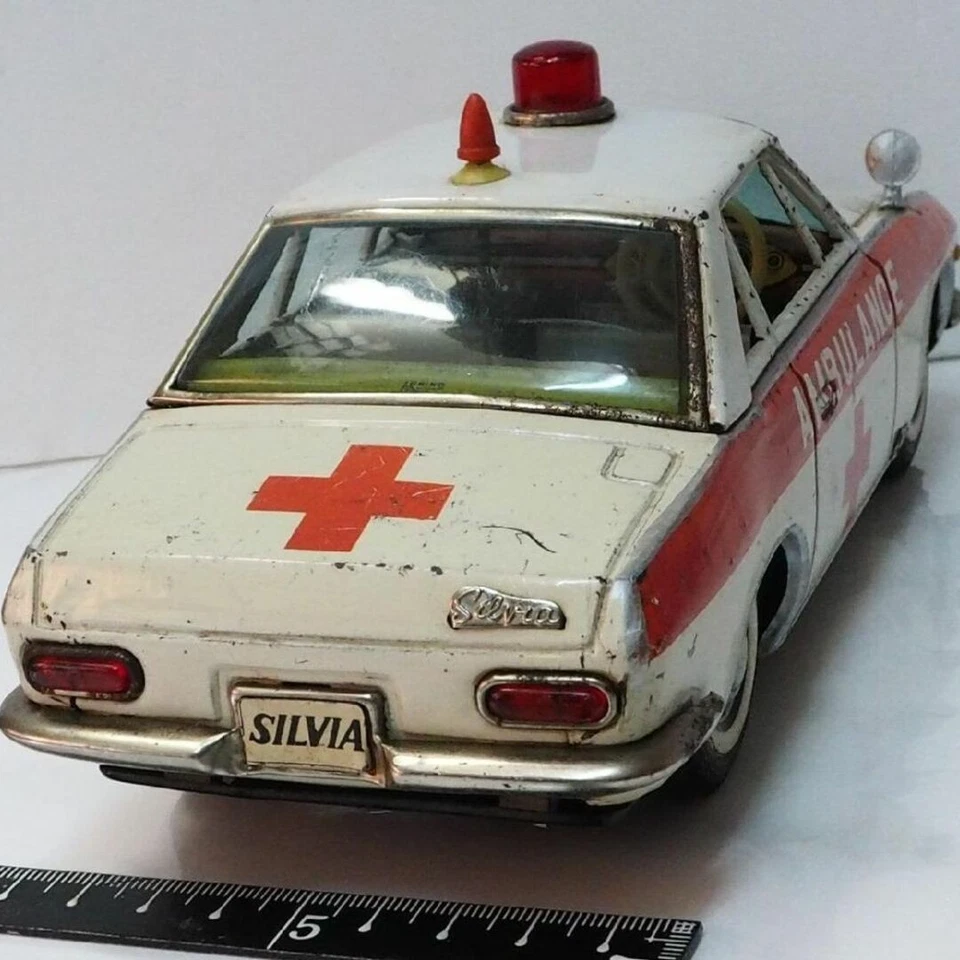 Ichiko [Ambulanza Nissan Silvia Di Prima Generazione] Auto Vintage In Latta TIN - Immagine 3 di 4