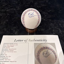 Bryce Harper Signed  2017 All Star MLB Baseball w/ JSA FullLetter COA