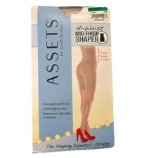 Spanx Assets by Sara Blakely Hi-Waist Mid Thigh Shaper Size 3 Nude NEW