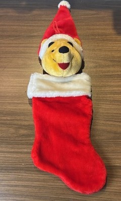 Disney Winnie The Pooh Christmas Stocking Plush Holiday Decor 20 