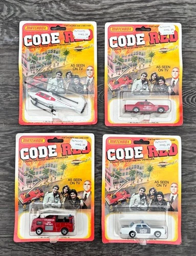 Matchbox Lesney Code Red 1981 Full Set of 8 SEALED Vehicles Vintage Diecast