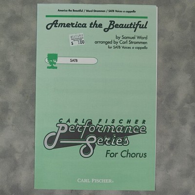 America the Beautiful SATB a cappella choral Carl Strommen 2000 Carl Fischer pub