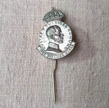 WW2 Swedish Charity Pin King Gustaf VF&ouml;r Sveriges Barn Sporrong Stockholm 30s-40